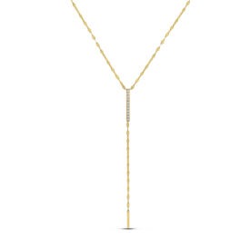 14KY Diamond Lariat Necklace