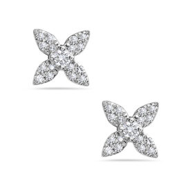 14KW Diamond Clover Earrings
