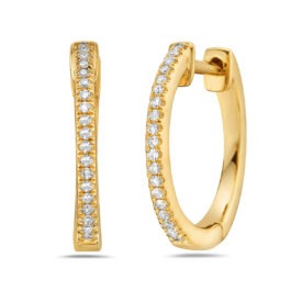 14KY Diamond Hoop Earrings