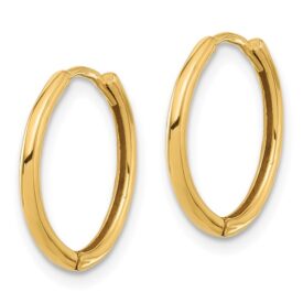 14K Polished Hinged Hoop Earrings